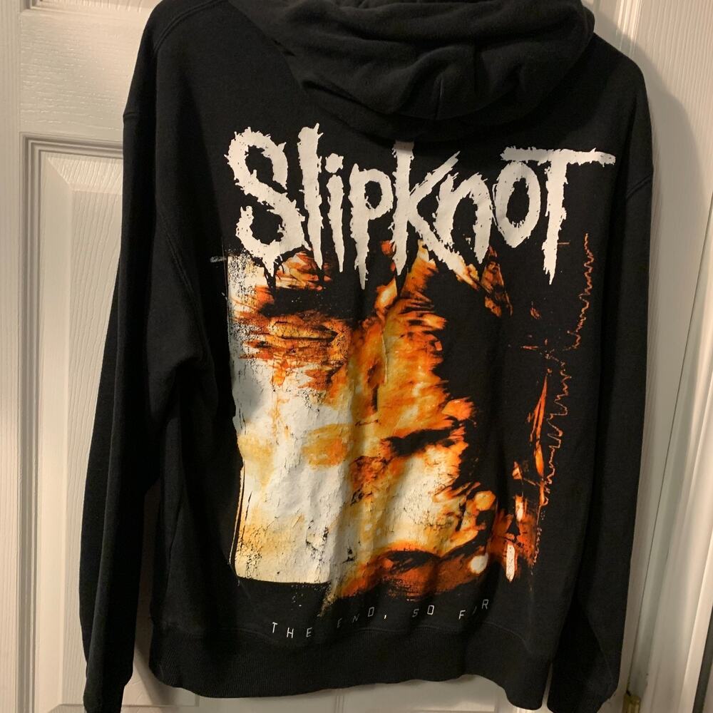 Slipknot Men's Graphic Hoodie Size S The End So Far Concert Tour Merch Black - Picture 4 of 5